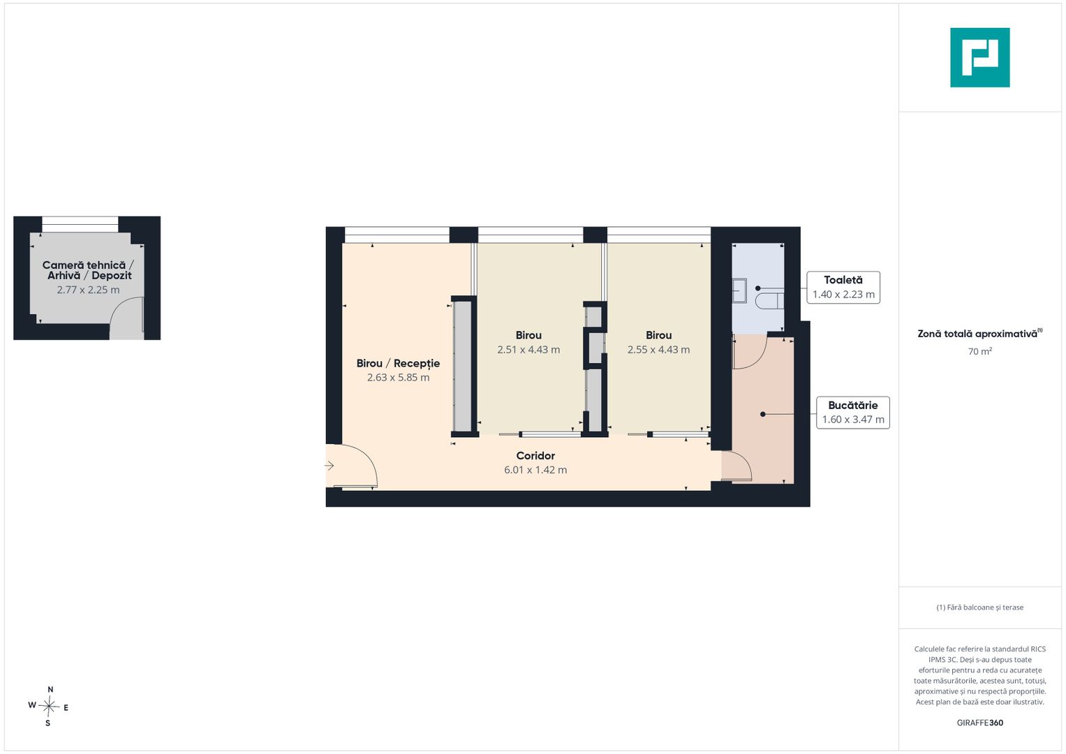 Birou 3 camere | Prima închiriere | Zona Centrală - Poză 10