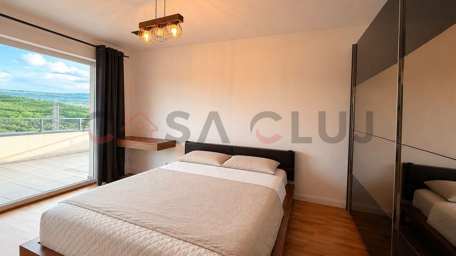 Apartament cu 3 camere, terasa 70mp, vedere panoramica - Poză 6