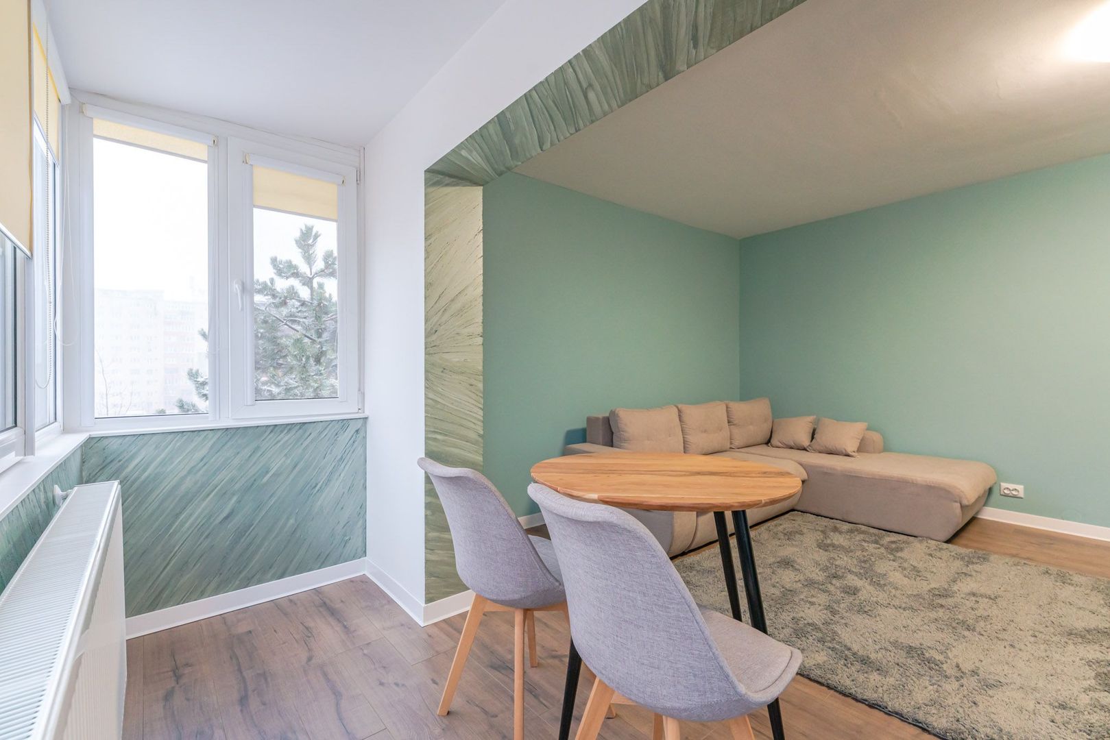 Chirie 2 camere Astra Brașov: 57 mp, AC și două balcoane închise - Poză 5