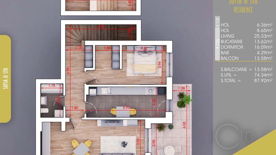 DUPLEX 2CAM. DECOMANDAT IN BLOC FINALIZAT/ LOC DE PARCARE INCLUS! - Poză 2
