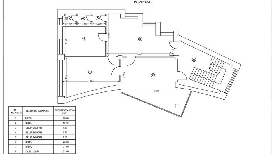 Spatiu birouri, ultracentral; Pret inchiriere - 10 €/mp; - Poză 2