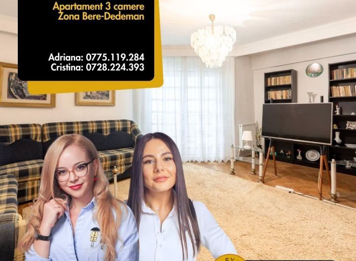 Apartament 3 camere - decomandat - 3 balcoane, etaj 3 cu lift, bloc 1991 - Poză 1