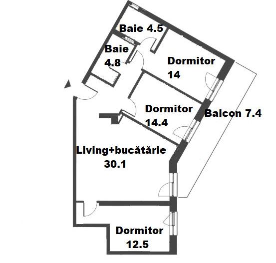 Apartament 4 camere | Semicentral | Bloc nou | Terasă - Poză 1