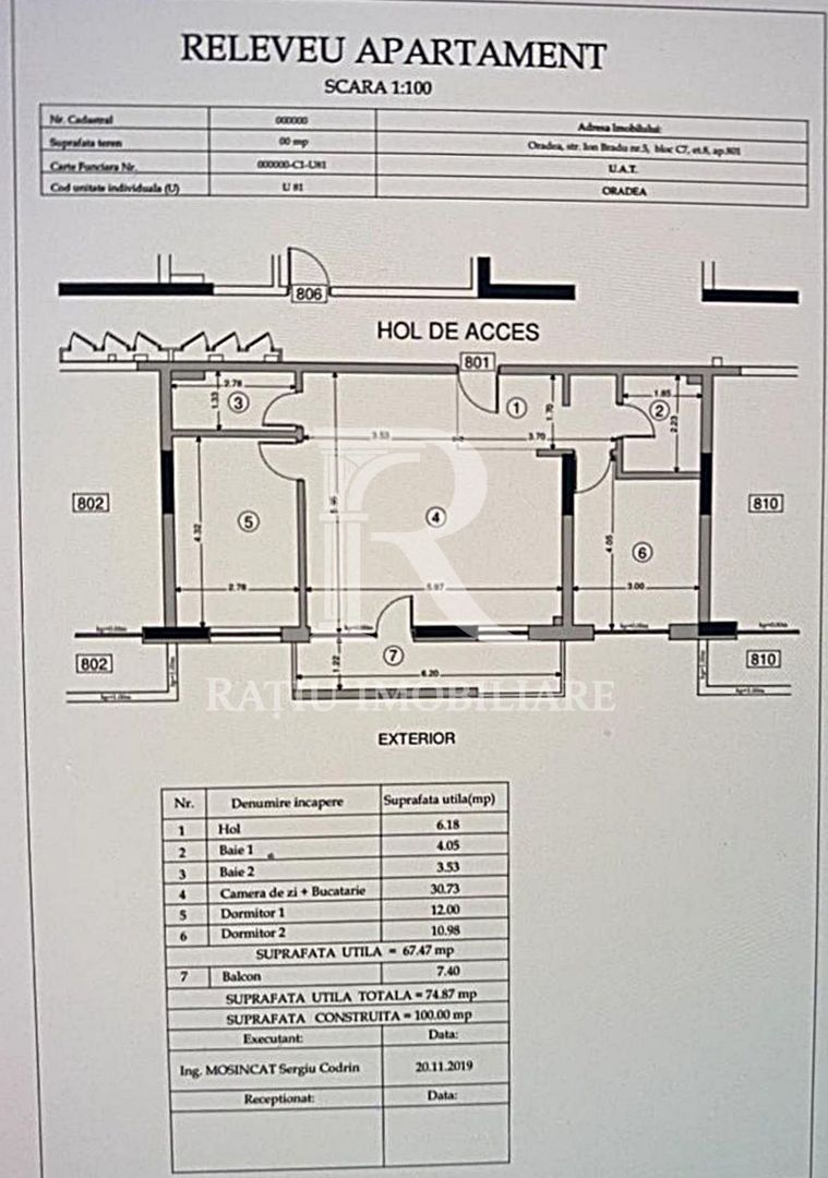 Apartament cu 3 camere |Parcare Supraterana |Panorama |Nufarul |Oradea - Schiță 12