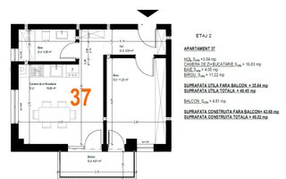 Studio modern mobilat, parcare inclusă – ideal locuit/investiție - Schiță 9
