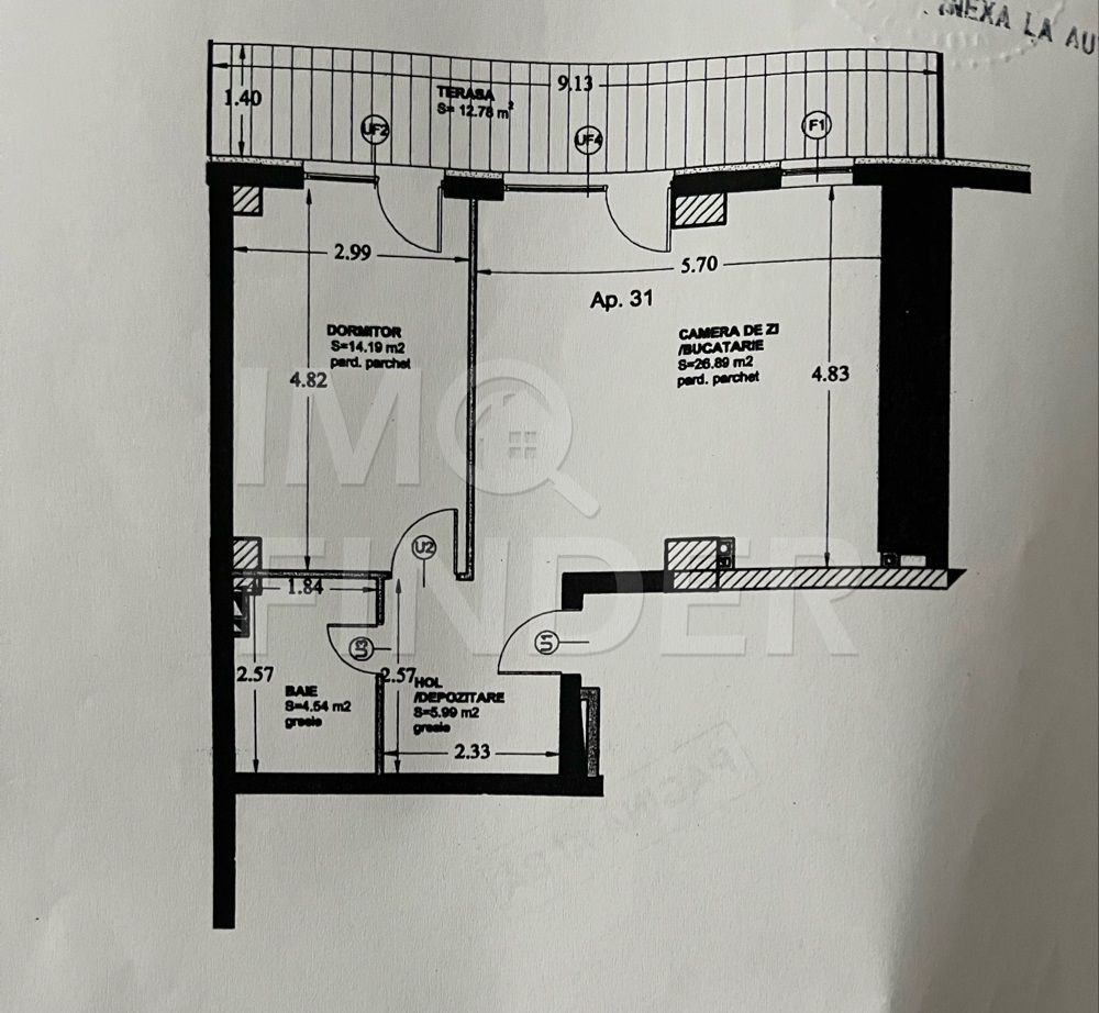 Apartament 2 camere zona Buna Ziua, 55 mp plus terasa - Poză 6