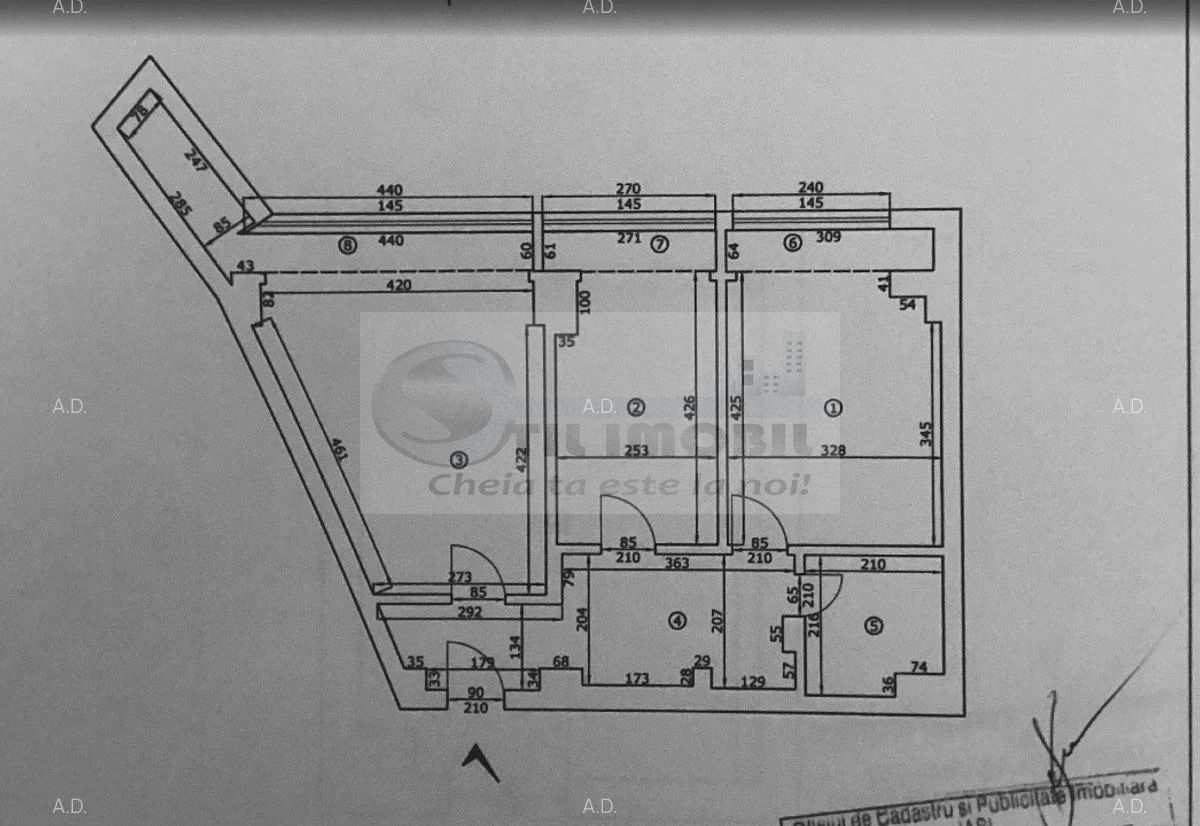 Apartament 3 camere decomandat - ULTRACENTRAL - Palas ! - Schiță 8