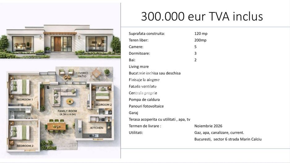 Casă modernă la parter, situată în București - Zona Giulesti - Poză 1