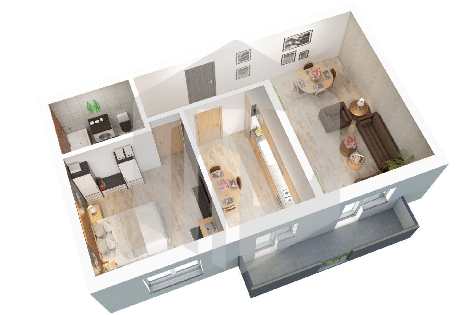 Apartament 2 camere | Etaj 1 | Doamna Stanca | Dezvoltator - Poză 2