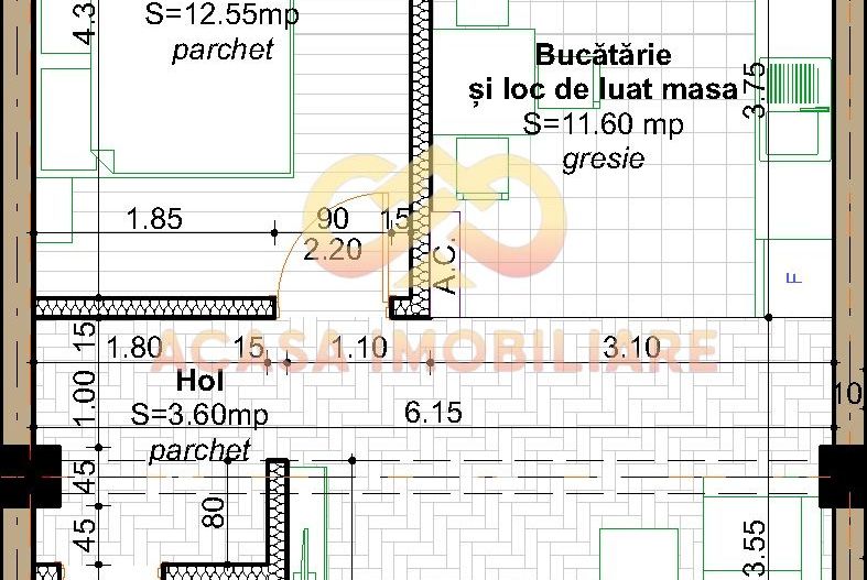 NOU ROND ERA PACURARI AP. 2 Camere 56 Mp cu terasa si gradina - Poză 2