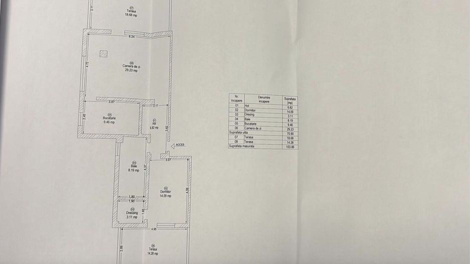 Apartament 2 camere cu terase de 33 mp - Poză 2