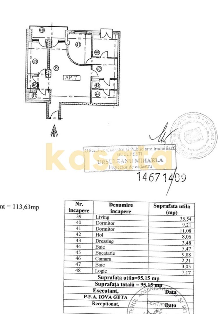 HERASTRAU | 3 CAMERE | CARTIERUL FRANCEZ - Schiță 9