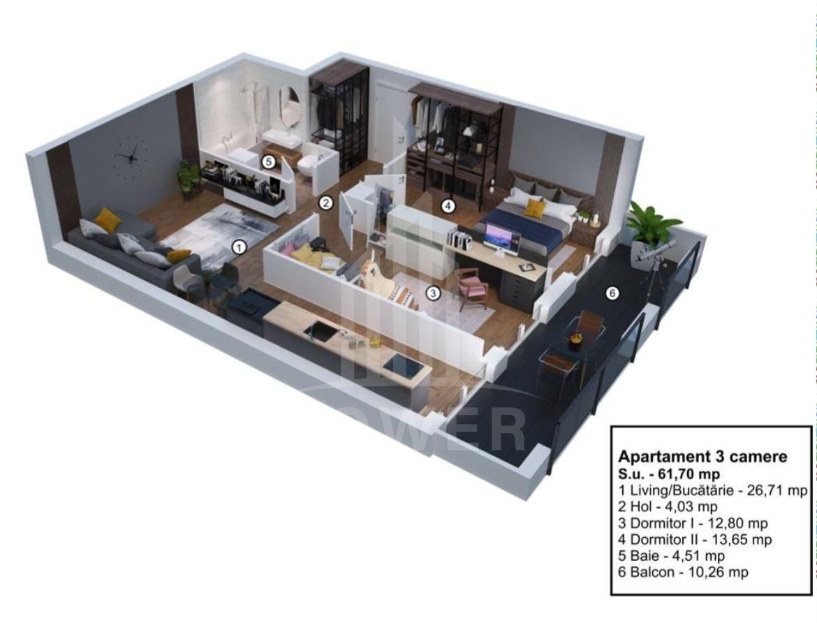 Apartament cu 3 camere de vânzare – Ogorului, Turnișor, Sibiu - Poză 1