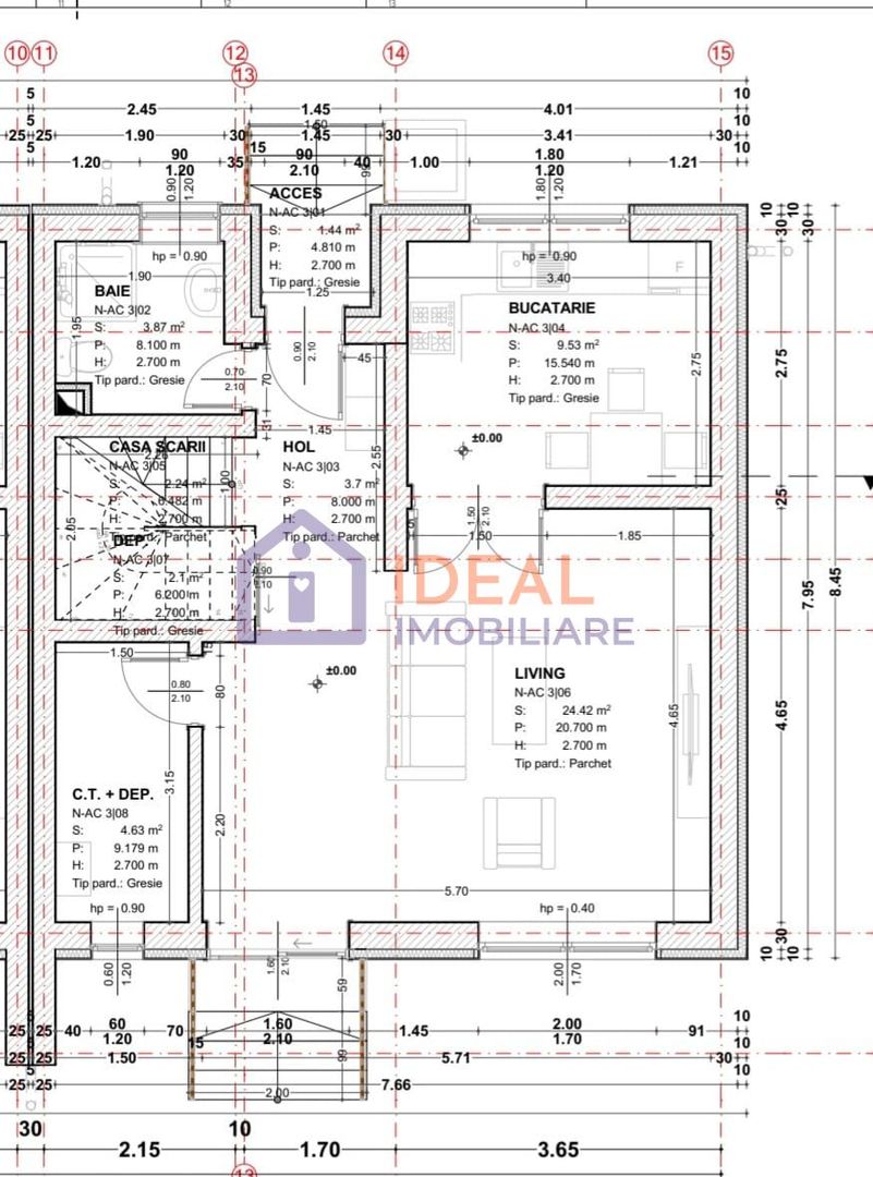 Triplex cu 4 camere si gradina, in Cisnadie - Schiță 11