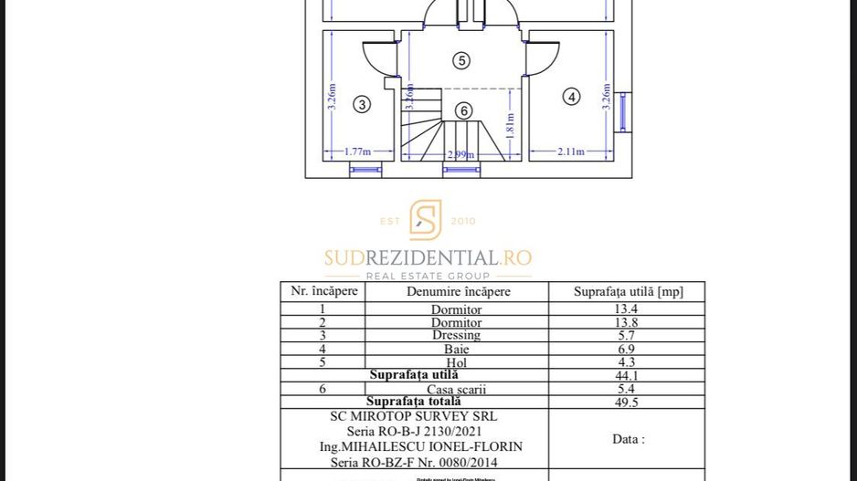 Vila individuala P+1+Pod, 3 camere, curte spatioasa - Comuna Berceni - Schiță 6