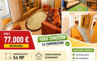 Apartament cu 2 camere, ETAJ 2, mobilat și utilat, VASLUI - zona CARTIER; - Poză 1