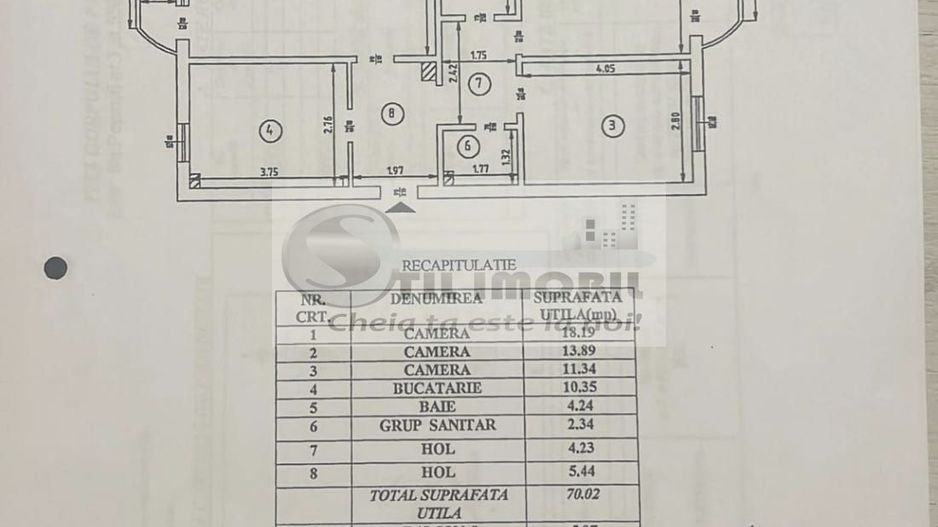 Apartament 3 camere, D, 81.96mp, Păcurari 159000E - Poză 12