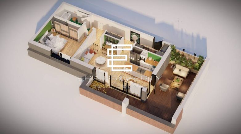 Apartament cu 2 camere , terasa 26 mp– Etaj Retras,  Sibiu - Schiță 8