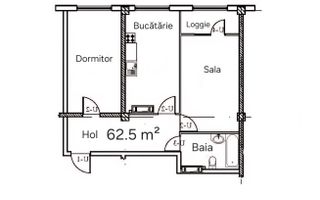 Vânzare, apartament, 2 camere, str. Calea Ieșilor, Sculeni - Poză 2