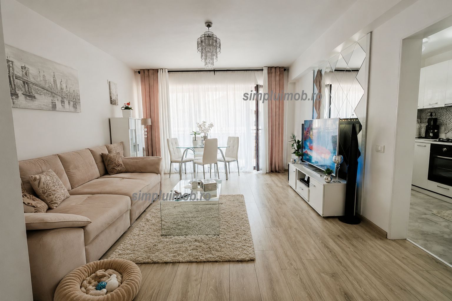 NOU 2 camere 60 mp mobilat utilat+2 parcari Popesti Leordeni IF - Poză 1