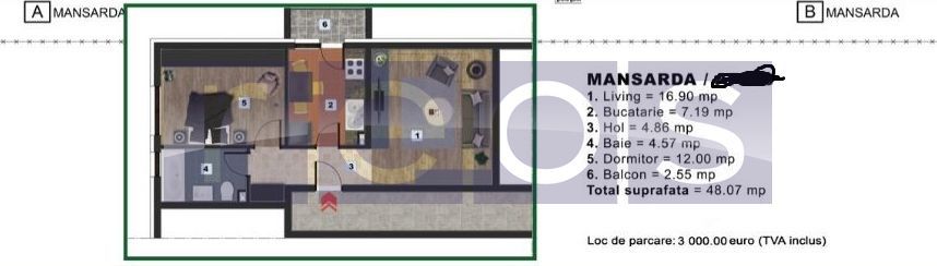DE VANZARE 2 CAMERE 51MP PR GHENCEA |DECOMANDAT|CARTIER LATIN| PARCARE - Poză 7