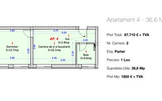 Apartament 2 camere zona SHOPPING CITY Sibiu - Schiță 9