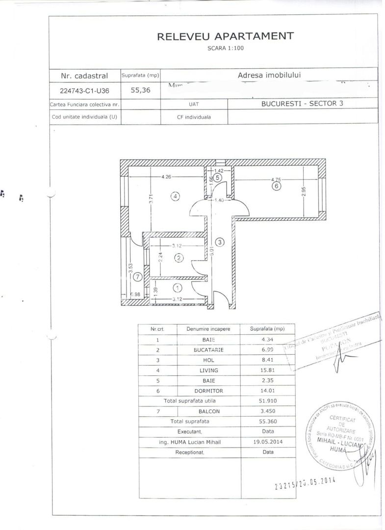 Apartament 2 camere cu 2 bai, decomandat, Trapezului - Poză 17