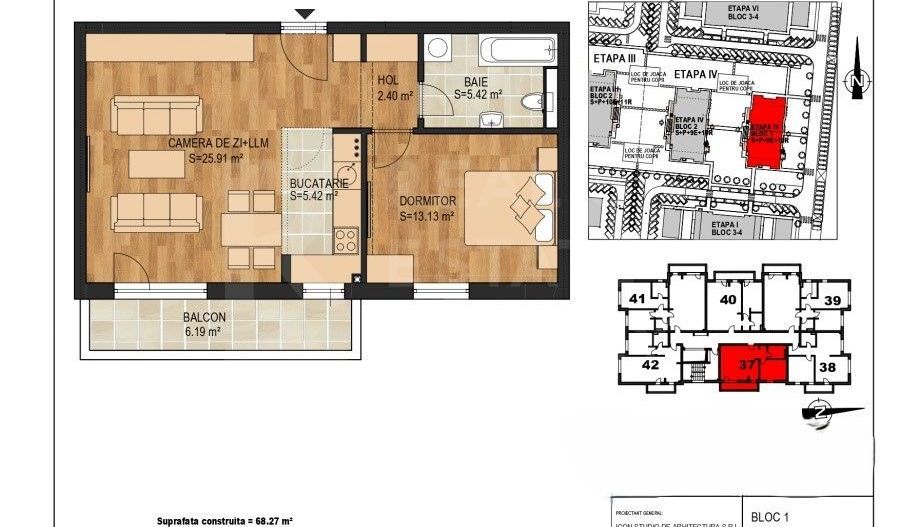 Vânzare, apartament, 2 camere, zona Tractorul, Brașov - Poză 9