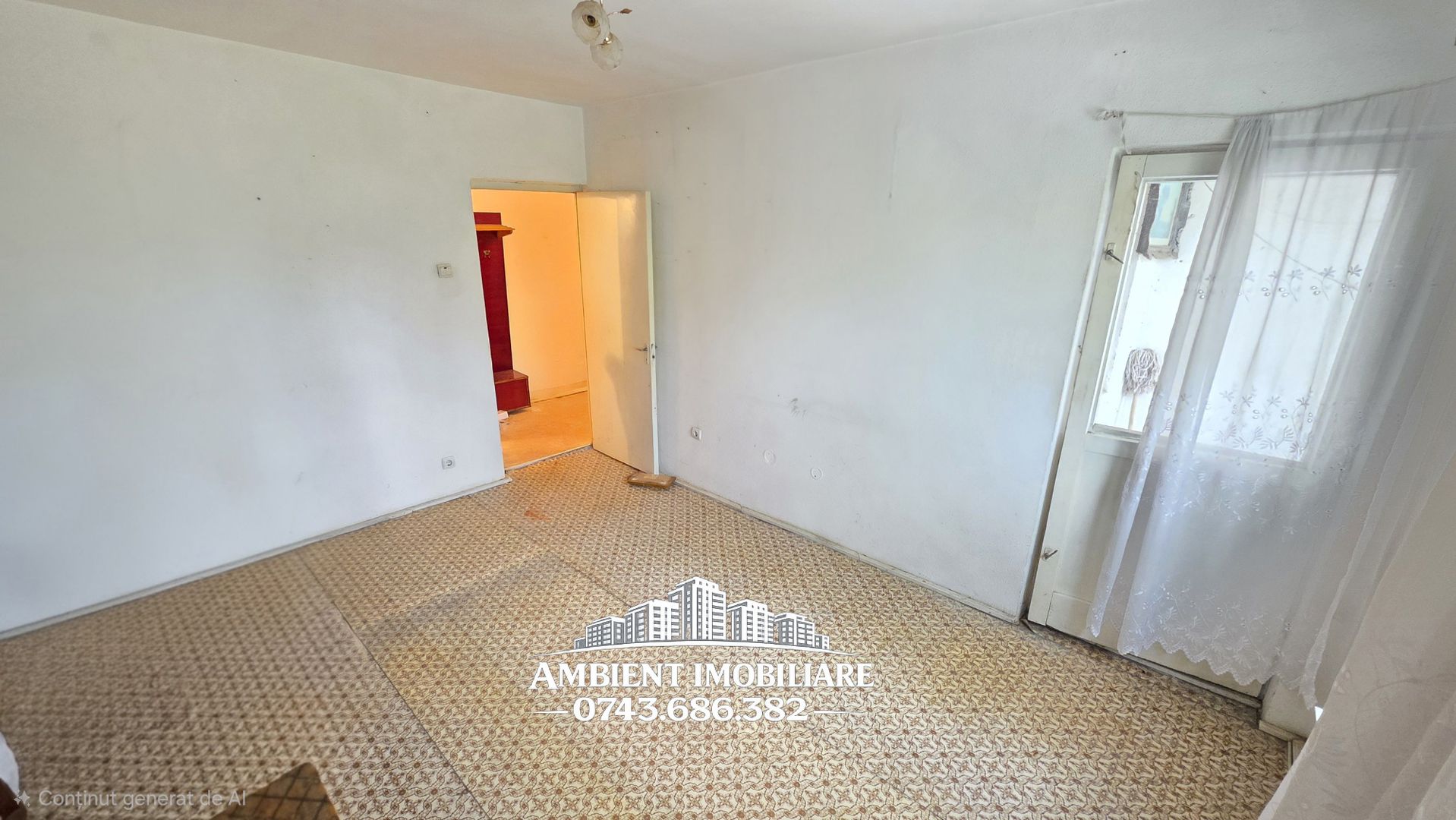 Apartament cu 1 cameră, ETAJ 1, VASLUI - zona FEROVIARI; - Poză 3