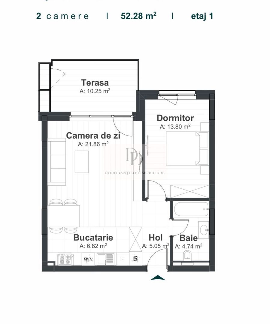 Apartament 2 camere finisaje LUX | Parcare | Zona The Office - Poză 17