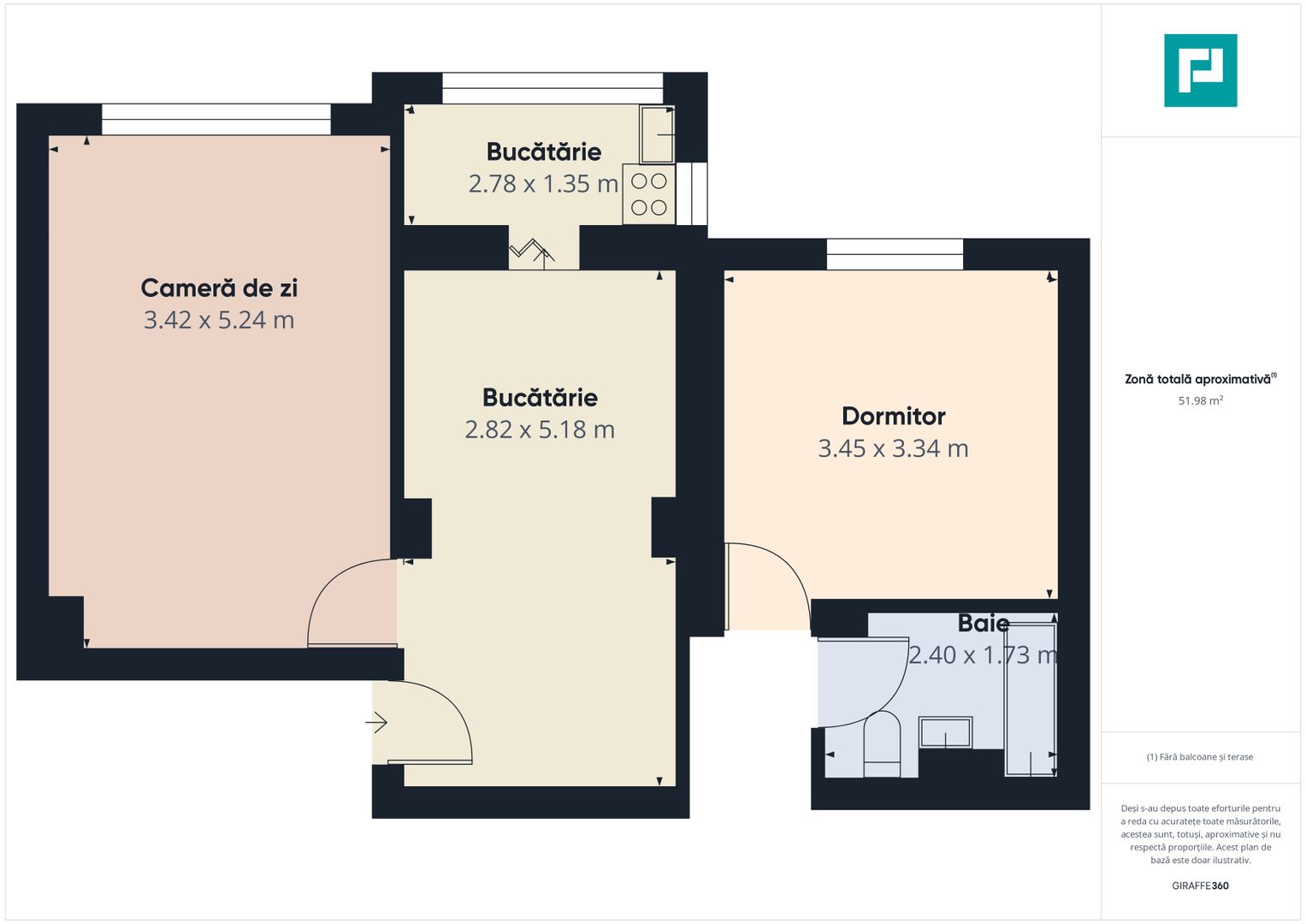 Apartament 2 camere zona Alfa - Poză 7