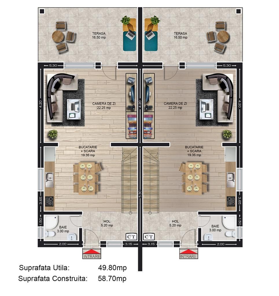 Casa la pret de apartament Cartier Izvor Tarlungeni - Schiță 8