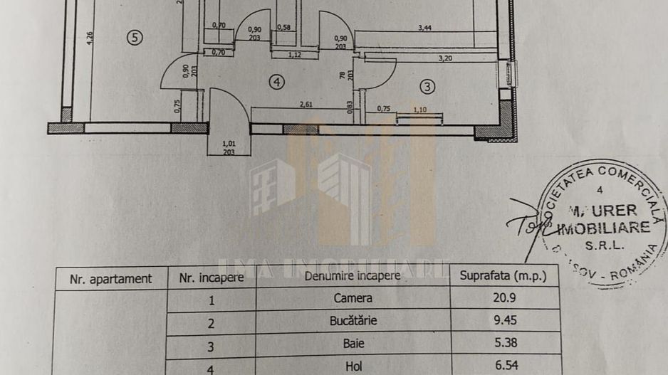 Apartament 2 camere Avantgarden Bartolomeu Egretei Brasov - Schiță 18