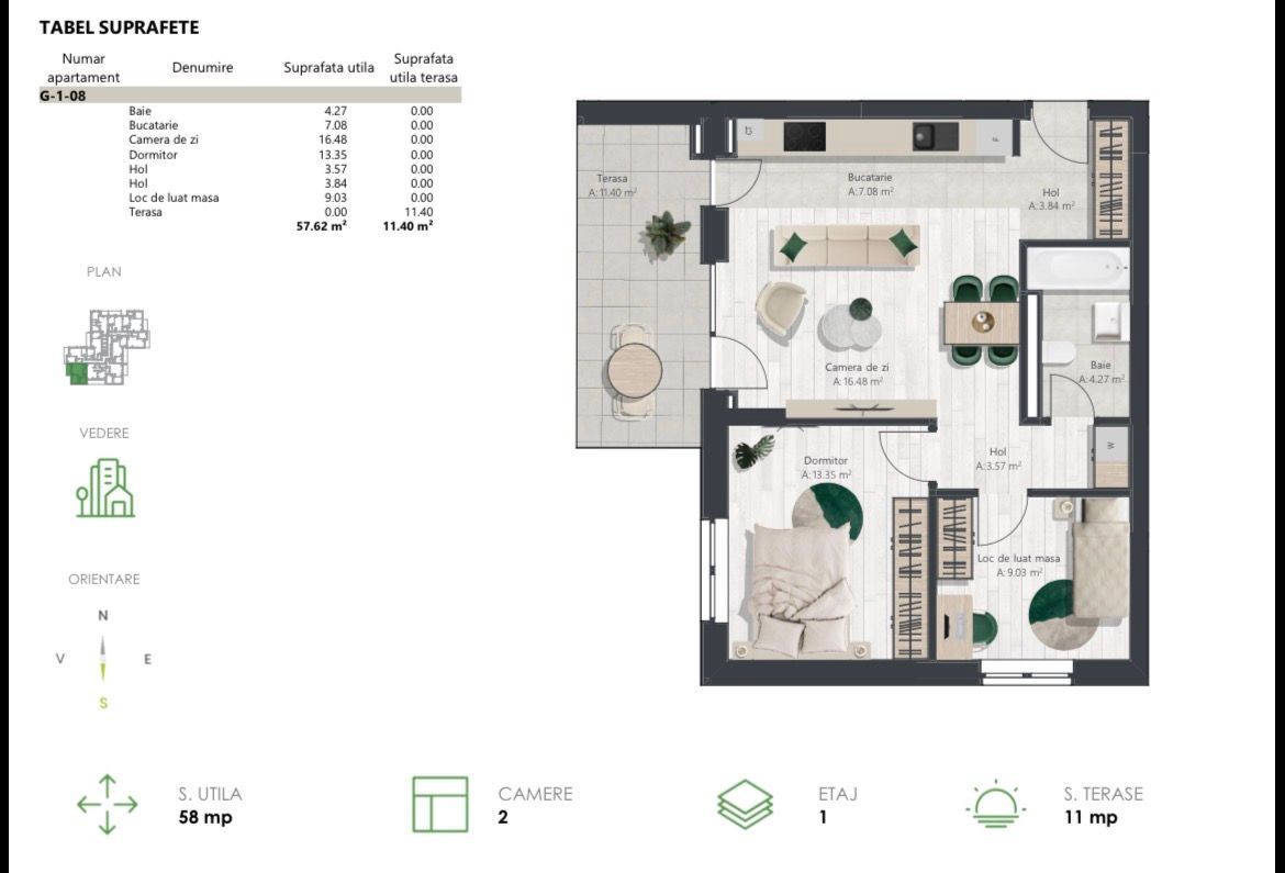 COM 0% Apartament superb cu 3 camere | Denya Forest - Poză 11