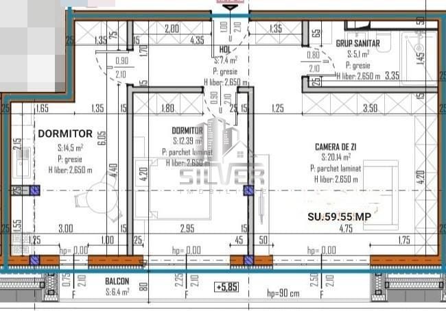 Apartament cu 3 camere/59.55mp/zona strazii Galaxiei. - Poză 2