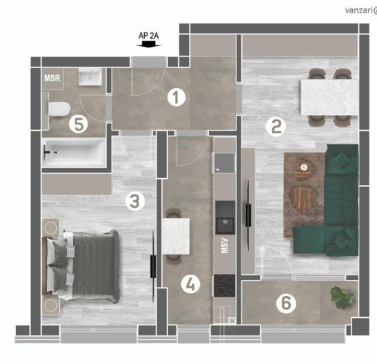 Apartament 2 Camere la vanzare - Poză 1