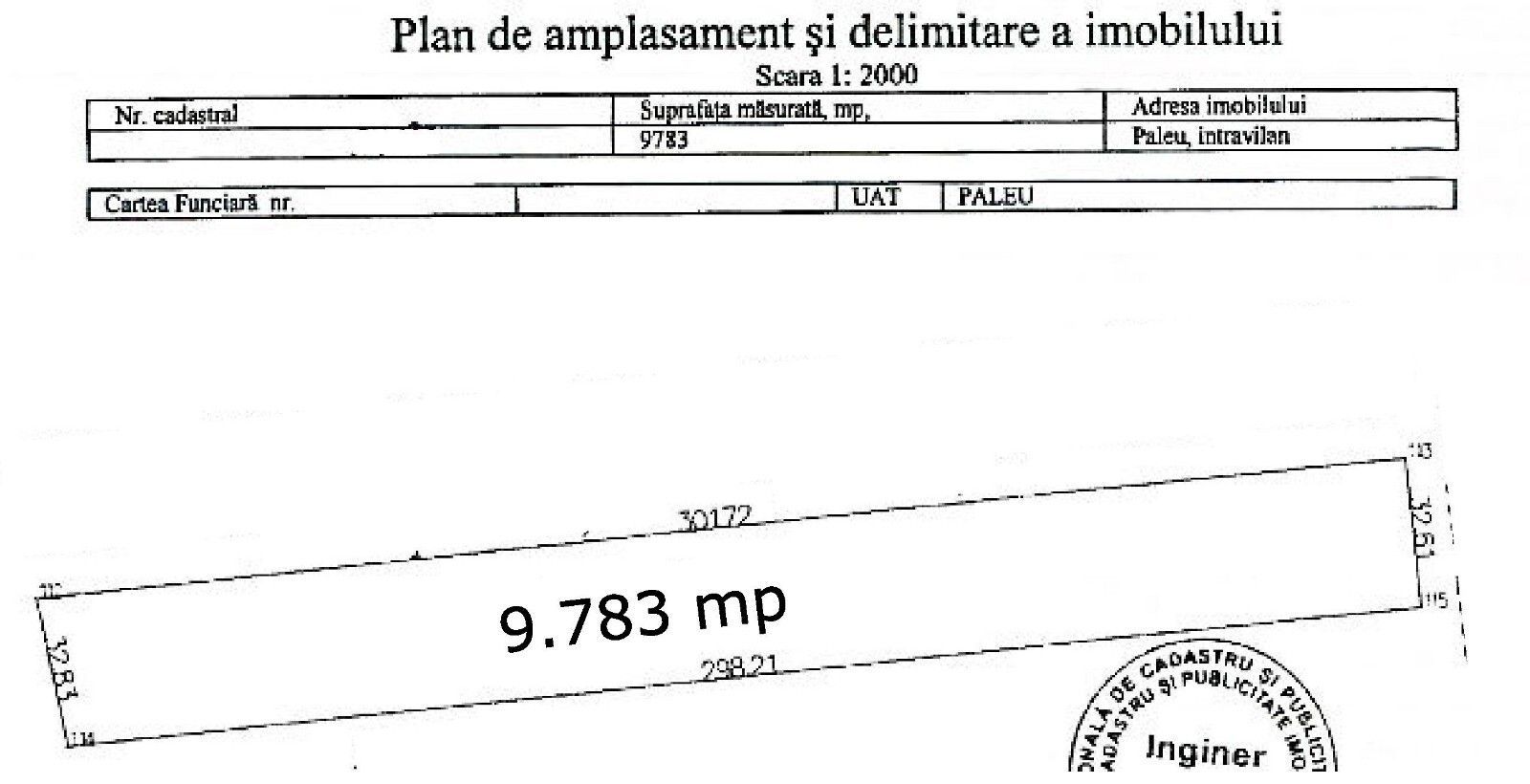 Teren intravilan de vanzare cu o suprafata de 9783 mp in Paleu,Bihor - Poză 1