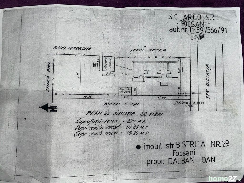 Casa la pret de apartament! Focsani, Vrancea, Strada Bistrița - Poză 1