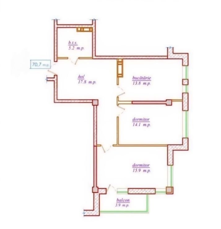 Vânzare, apartament, 2 camere, str. Nicolae Dimo, Durlești - Poză 1