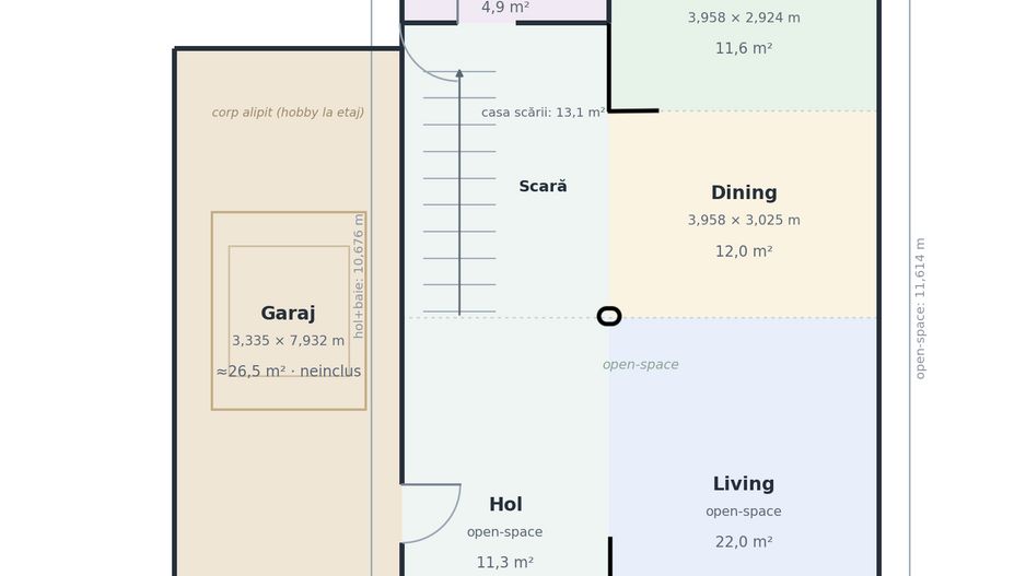 Duplex 169 mp utili, teren 378 mp, Florești Terra - Schiță 35