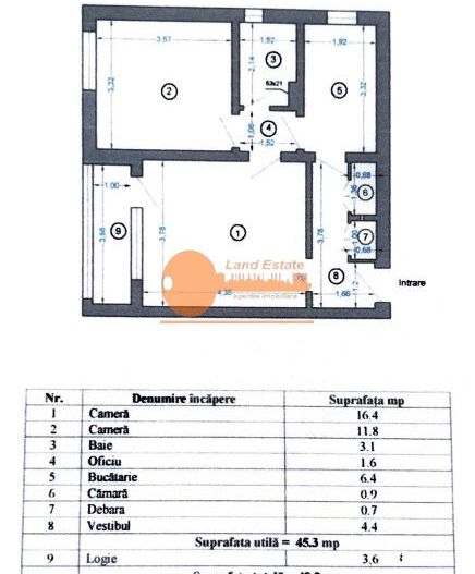 Apartament 2 camere – Drumul Taberei, Plaza Mall / Metrou Romancierilor - Schiță 15