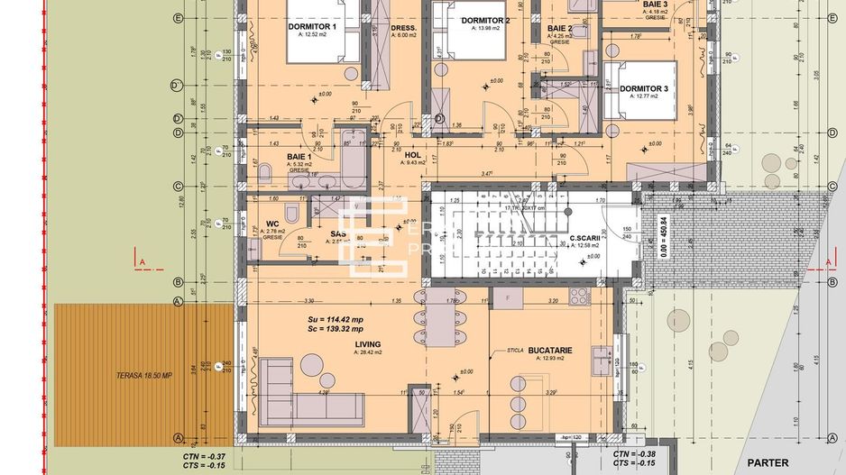 Apartament 4 camere /gradina 200 mp/finisaje premium/Cartierul Arhitectilor - Schiță 18