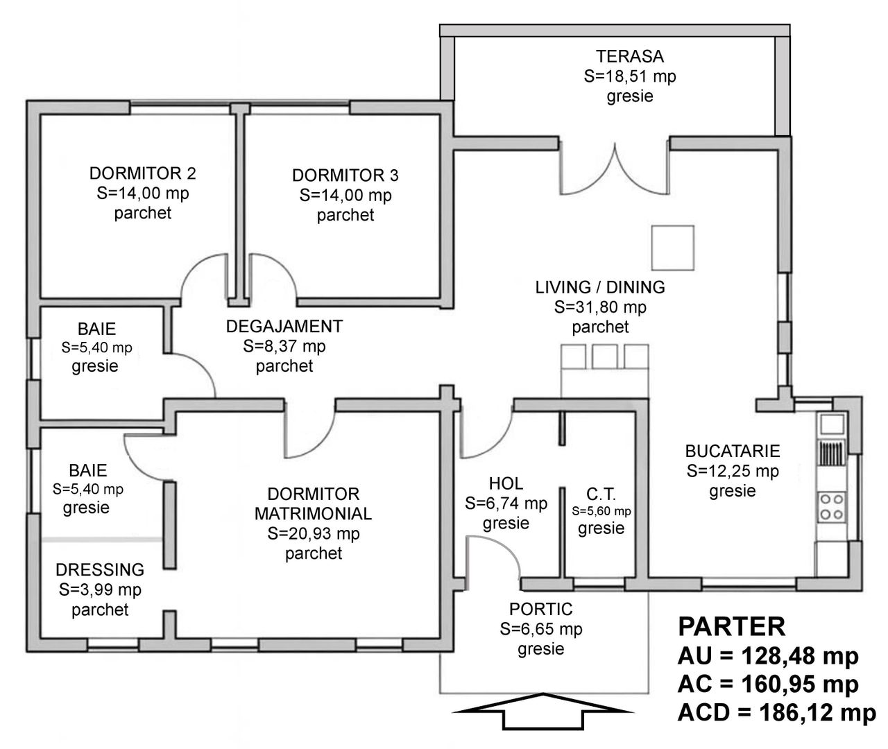 Casa noua parter, 4 camere, teren 616 mp, zona dealuri Oradea, VANZARE - Poză 16