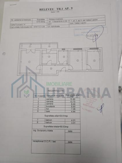 Apartament 3 camere de vânzare în Valea Lupului, bloc finalizat 2019, P+2E+pod - Poză 12