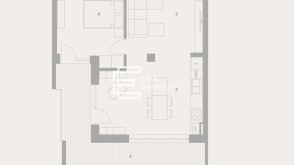 Apartament 2 Camere, Intabulat, balcon 16mp – Zona Turnișor, Sibiu - Schiță 5