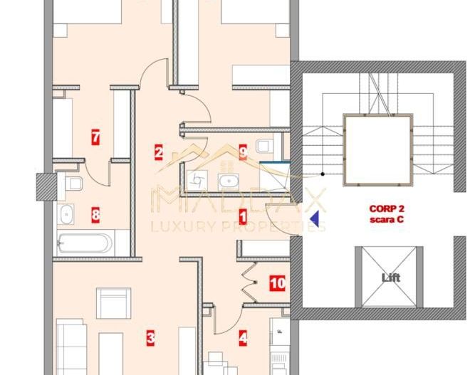 Apartament cu 3 camere ***142mp*** // Herastrau - Cartierul Francez - Schiță 51