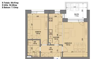 Apartament cu 2 camere faza2 – Pipera-Aviatiei | Nusco City - Poză 1