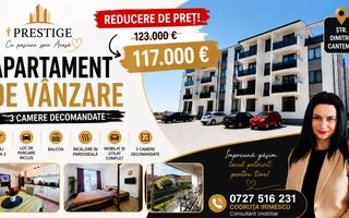 APARTAMENT 3 CAMERE DE VÂNZARE | ȘELIMBĂR | ETAJ 2 | BALCON | PARCARE - Poză 1