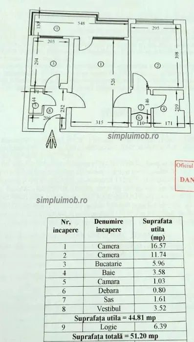 Metrou Dristor 2 camere renovat Parklake - Schiță 7