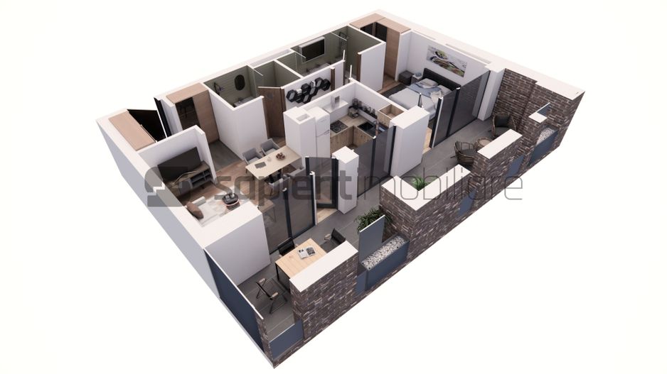 Apartament nou, modern cu 2 camere - Ultracentral -  Cuza Voda - Poză 1